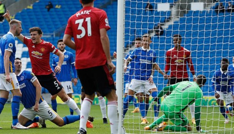 Brighton -Manchester United maçında inanılmaz anlar. 5 top direkten döndü, maçın sonunda penaltı verildi