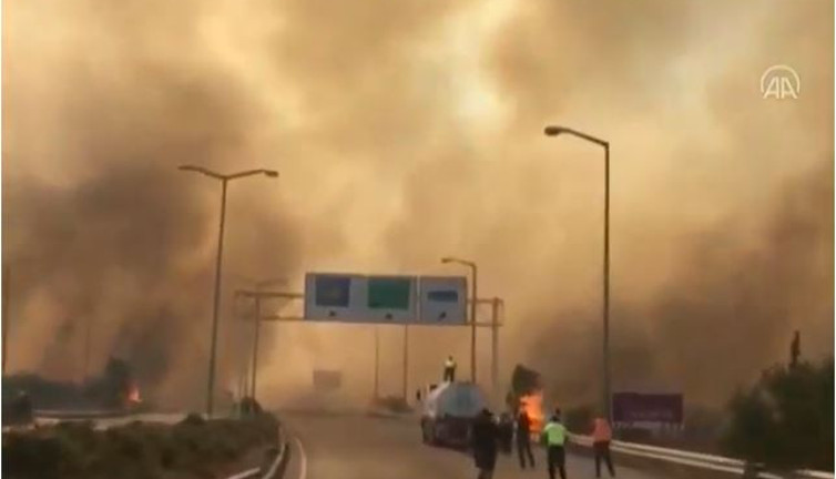 Hatay'daki orman yangını şehri sardı. Vatandaş canını zor kurtardı. Büyük mücadele sürüyor