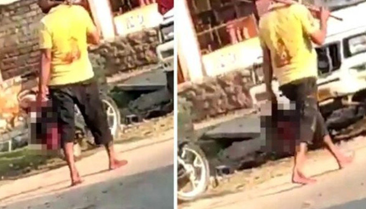 Karısı poşete sarıp karakola bıraktı. Sakince yolda yürüdü