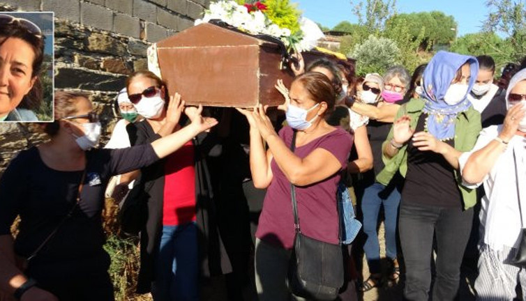 Korkunç cinayete kurban gitmişti. Hatice Tusu kadınların omuzlarında son yolculuğuna uğurlandı