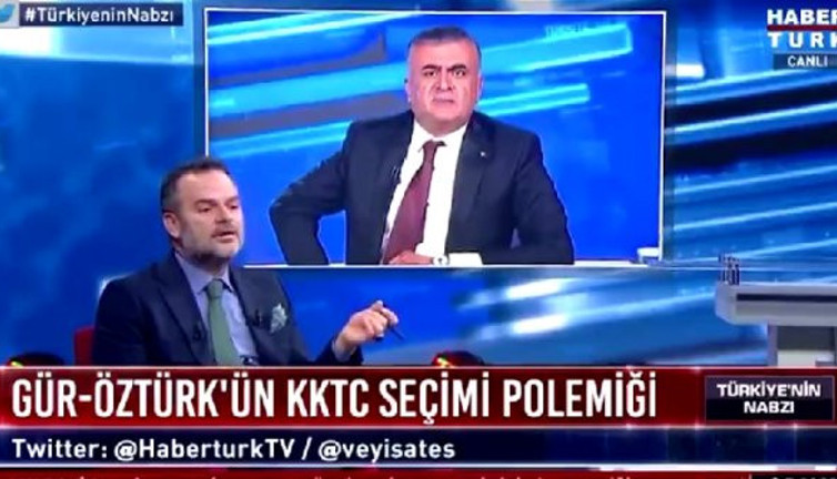 HaberTürk'te ipler gerildi! Adil Gür ile Kemal Öztürk Mustafa Akıncı iddiaları için birbirine girdi