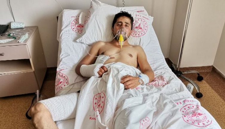 Ayı saldırısına uğrayan genç test yaptırdı. Şimdi ayı düşünsün