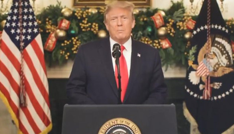 Trump'tan yeni yıl konuşması. Aşı müjdesi verdi