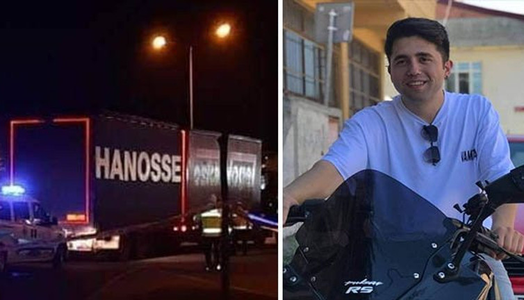 TIR'ın çarptığı motosikletli kurye Akın Akduman yaşamını yitirdi