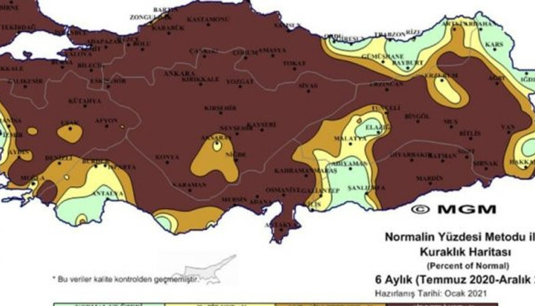 Meteoroloji’den korkutan harita. Son yüzyılda böyle kuraklık görülmedi