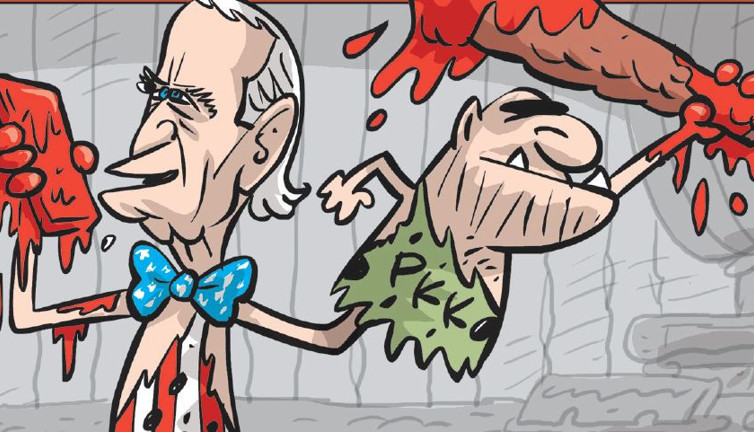 Emre Ulaş skandal taziye mesajının ardından maşayı tutan ABD’yi çizdi