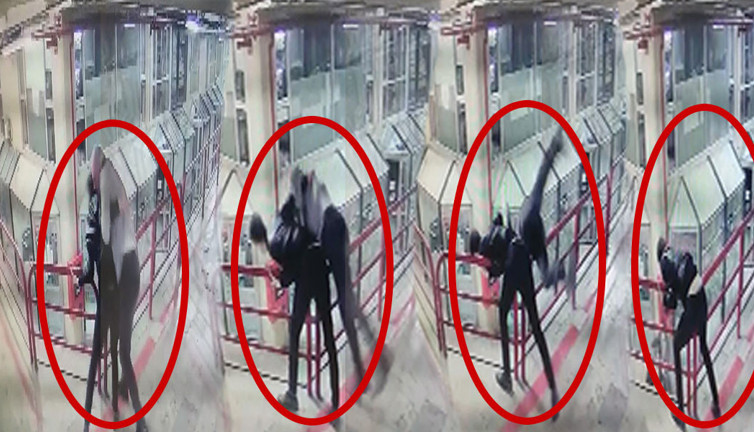 12.kattan atılan esnaf şans eseri hayatta kaldı. Kameralar anbean kaydetti