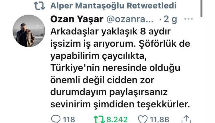 Okursanız gerçeği öğrenirsiniz işsiz gençten kahreden mesaj. İnanırsan TÜİK işsiz sayısını 3 milyon 861 bin açıkladı