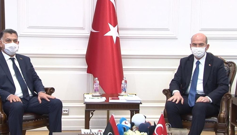 Bakan Soylu, Libyalı mevkidaşı Mazin ile bir araya geldi