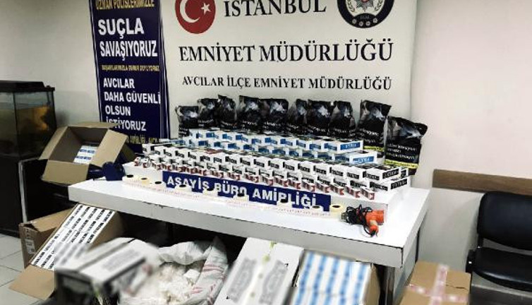 Avcılar'da kaçak tütün ve elektronik nargile operasyonu