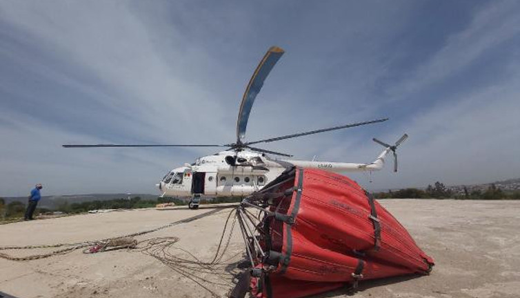 Çanakkale'de yangın helikopteri kullanıma hazır