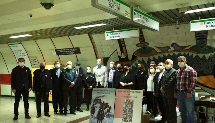 “Çerkes Sürgün İkonografisi ve Fotoğraf Sergisi” Taksim Metrosu’nda açıldı