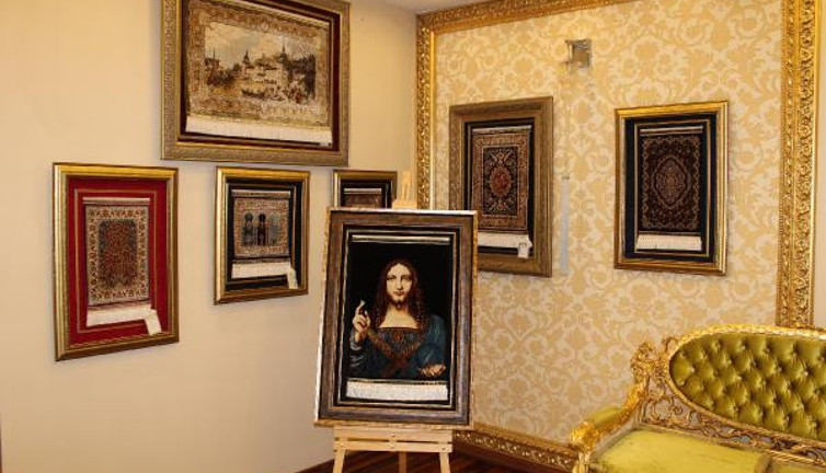 Da Vinci'nin tablosu ipek halıya işlendi