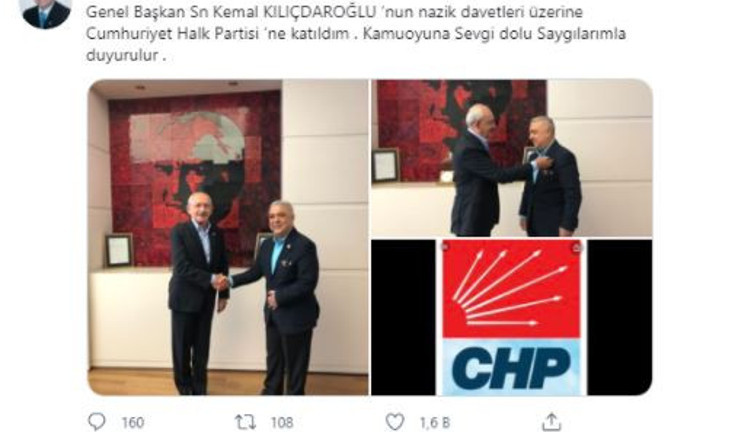 AKP'li eski vekil CHP'ye katıldı