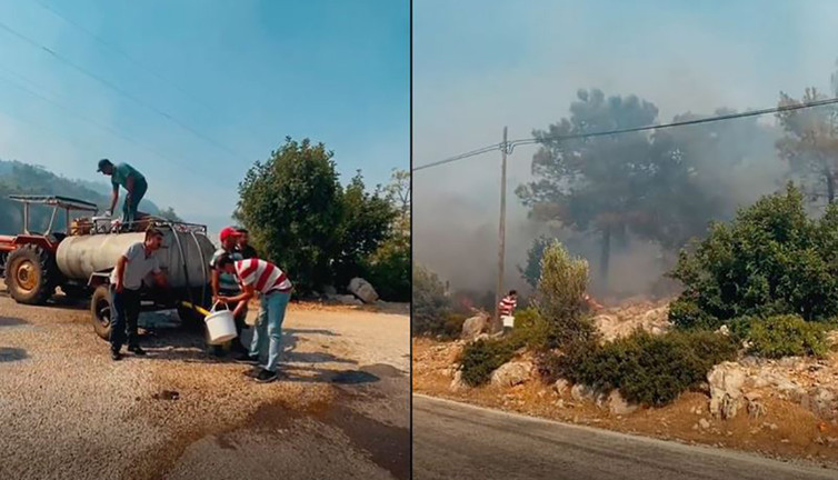 Vatandaşlar kovalarla savaşıyor. THK uçakları hangarda çürüyor