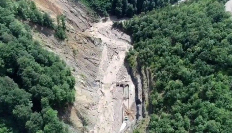 Bozkurt'ta selde yıkılan HES'in görüntüleri ortaya çıktı