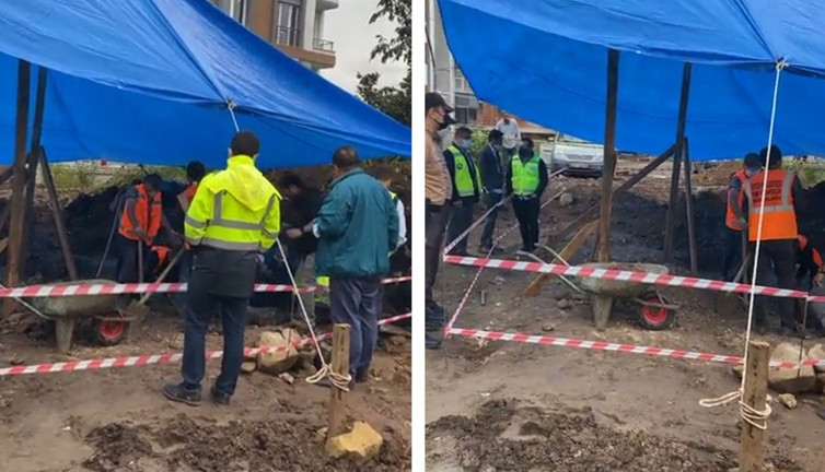 Ordu'da yol çalışmasında kepçe büyük serveti buldu