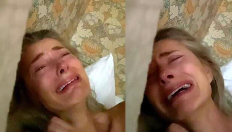 Hüngür hüngür ağlayıp sosyal medyada paylaştı