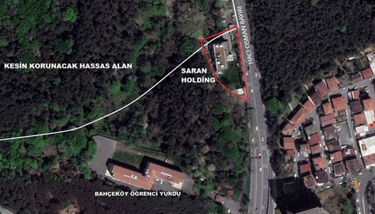 Bakanlığın hassas alan sınırı Saran'ı teğet geçti