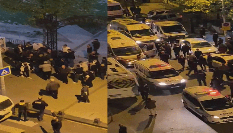 Sokak ortasında silahlı kavga