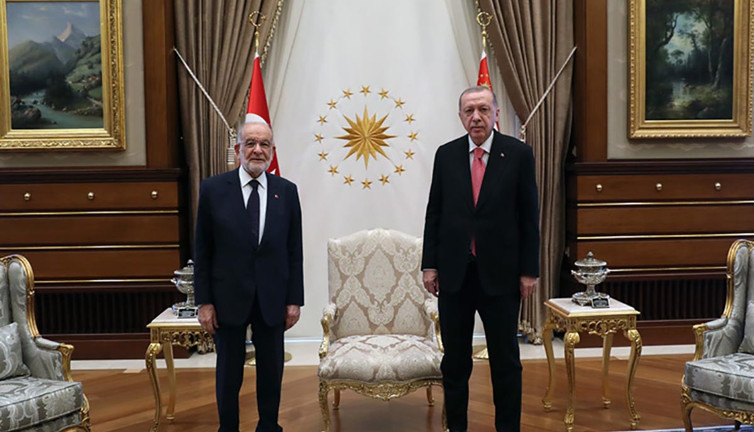 Erdoğan ile Karamollaoğlu arasındaki kritik görüşme başladı