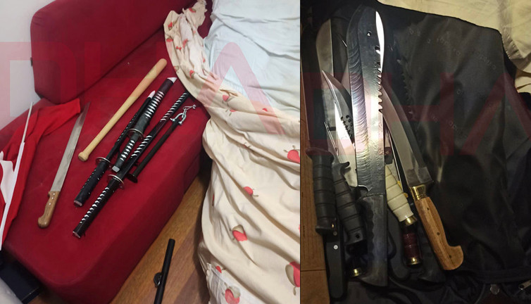 İşte o caninin koleksiyonu. Mimar Başak Cengiz’i samuray kılıcıyla katletmişti