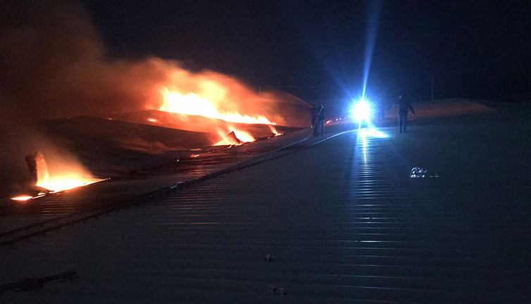 İplik fabrikasında yangın