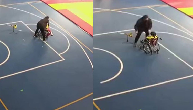 Düzce depreminde bir an bile düşünmeden engelli öğrencisine siper oldu