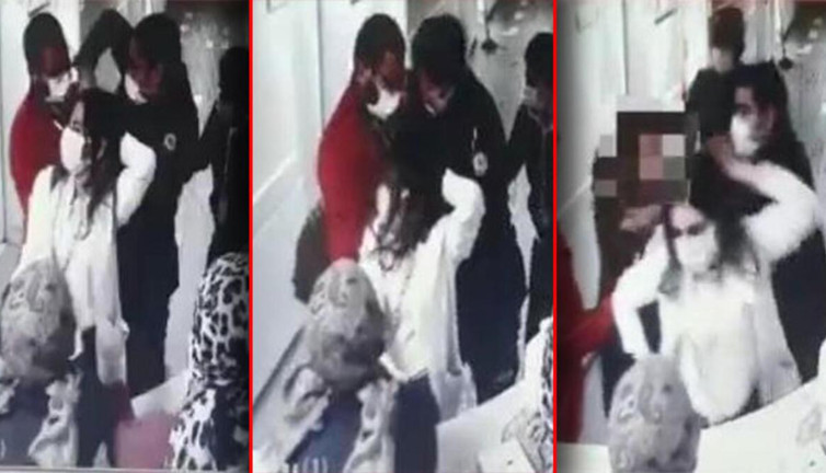 Acil serviste doktora saldırı kamerada