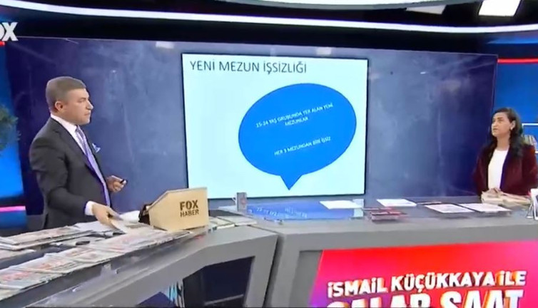 Fox TV canlı yayınında açıkladı. Türkiye'deki üniversiteli işsiz sayısı ortaya çıktı