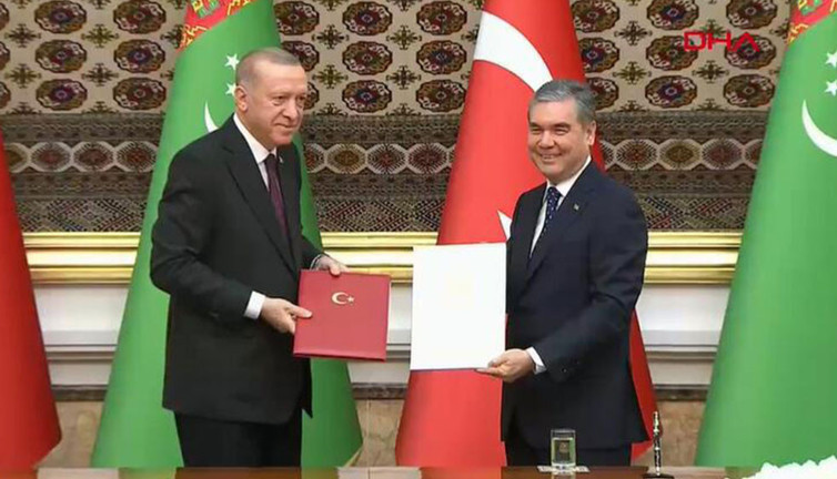 Cumhurbaşkanı Erdoğan ve Türkmenistan Başkanı'ndan ortak açıklama