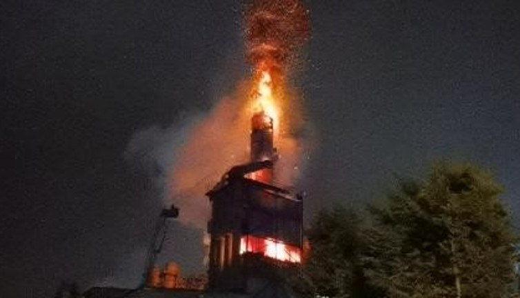 Talaş siloları cayır cayır yandı