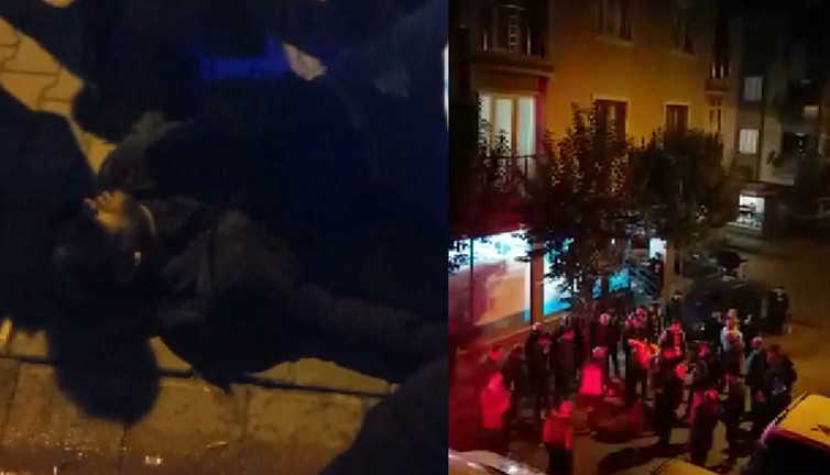 Yabancı uyruklu tacizciye meydana dayağı. Polis gelene kadar ayılamadı