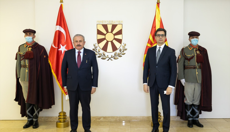 Şentop, Kuzey Makedonya Cumhurbaşkanı Pendarovski ile görüştü