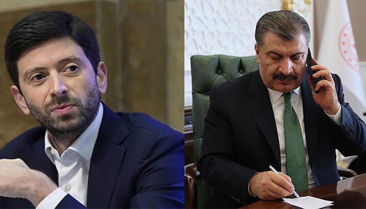 Bakan Koca, İtalyan mevkidaşıyla görüştü