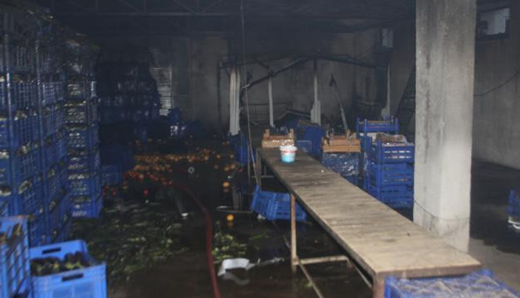 Sebze ve meyve deposuna yıldırım düştü (09 Ocak 2022)