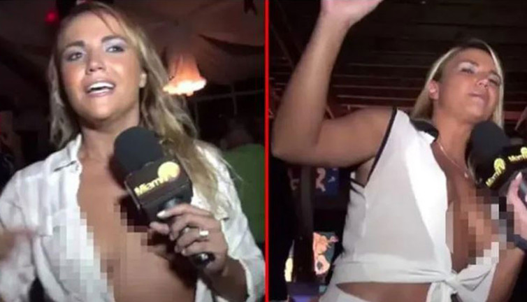 Muhabir çıplak röportaj yaptı!