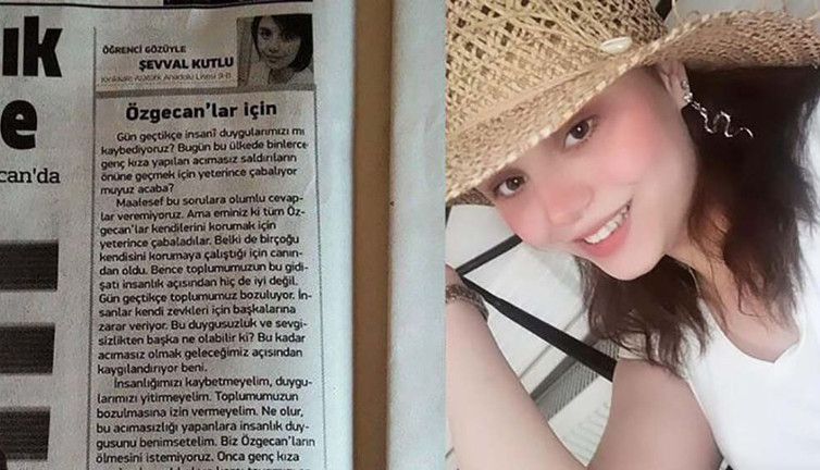 3'üncü kattan düşerek ölen Şevval, 'Özgecanlar ölmesin' diye yazı yazmış