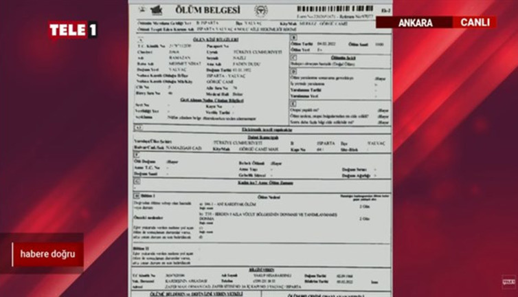 Isparta’da soğuktan donmuştu...Kalp krizi nedeniyle öldüğü açıklanmıştı. Ölüm belgesi ortaya çıktı