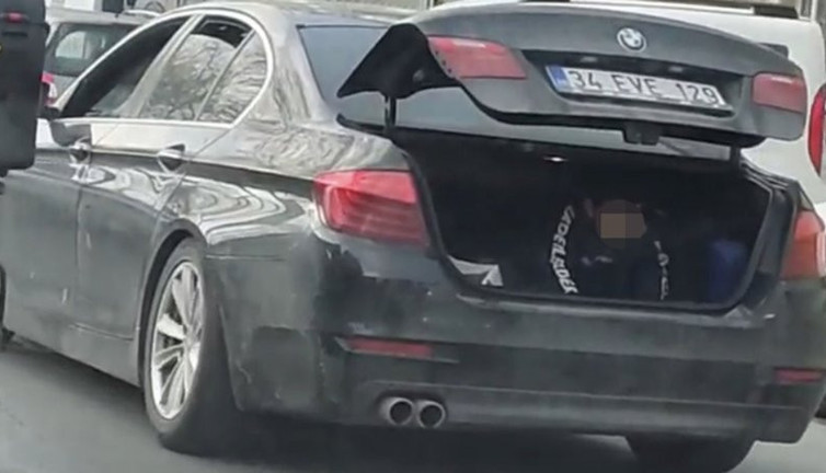 Skandal görüntüye ceza. Çocuğu bagajda taşımıştı