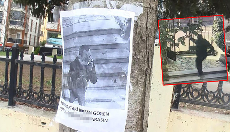 Apartman sakinlerini bıktırdı! Fotoğrafının olduğu 'hırsız var' afişlerini yırttı...