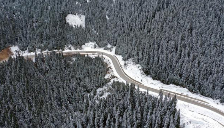 Kastamonu'da kar yağışı etkili oluyor