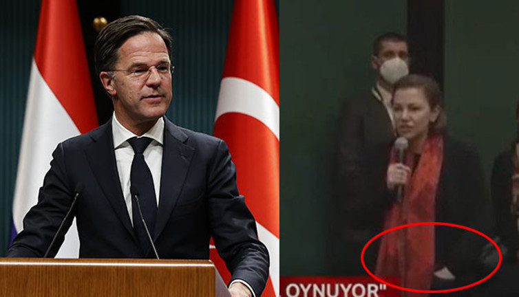 Erdoğan ile Rutte’nin basın toplantısında Hollandalı gazetecinin hareketi damga vurdu