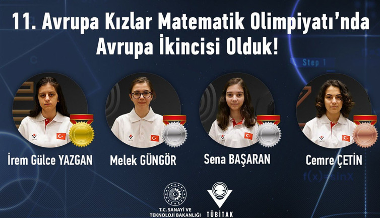 Türkiye, Avrupa Kızlar Matematik Olimpiyatı'nda Avrupa 2'ncisi oldu