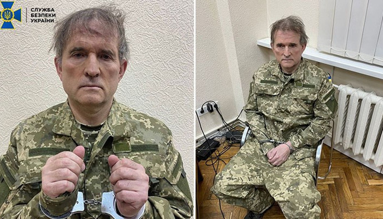 Kızının vaftiz babası Putin olan Ukraynalı firari milletvekili Medvedchuk yakalandı