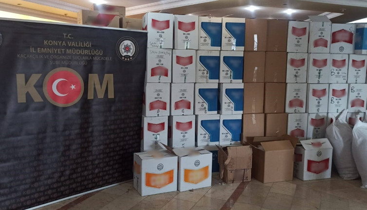 Konya’da kaçak sigara operasyonu