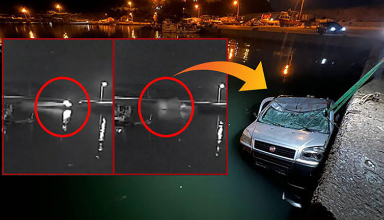 Arnavutköy’de araç denize uçtu! Sahildeki dehşet dolu anlar kamerada…