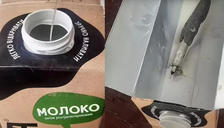 Sütün içinden bomba çıktı