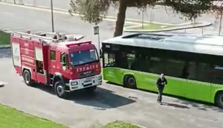 Yolcular çığlık atıp kaçtı şoför göz göze geldi titreyerek 112'yi aradı