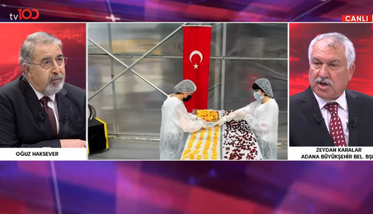 Zeydan Karalar Adanalılara müjdeyi TV100 canlı yayınında verdi
